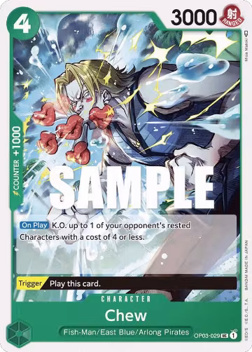Chew (OP03-029), Pillars of Strength — One Piece card price