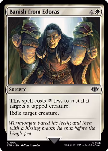 Banish from Edoras (1), Universes Beyond: The Lord of the Rings: Tales of Middle-earth — Magic card price