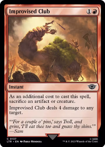 Improvised Club (137), Universes Beyond: The Lord of the Rings: Tales of Middle-earth — Magic card price