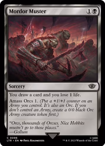 Mordor Muster (96), Universes Beyond: The Lord of the Rings: Tales of Middle-earth — Magic card price