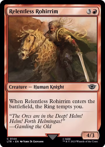 Relentless Rohirrim (144), Universes Beyond: The Lord of the Rings: Tales of Middle-earth — Magic card price