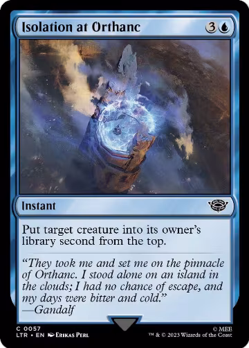 Isolation at Orthanc (57), Universes Beyond: The Lord of the Rings: Tales of Middle-earth — Magic card price