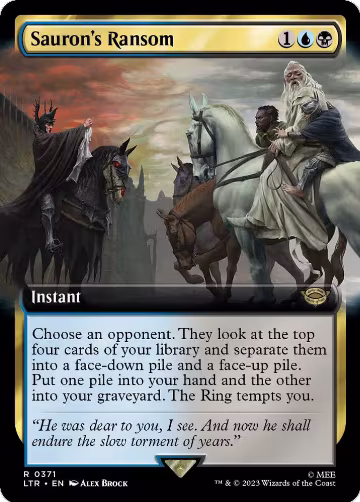 Sauron's Ransom (Extended Art) (371), Universes Beyond: The Lord of the Rings: Tales of Middle-earth — Magic card price