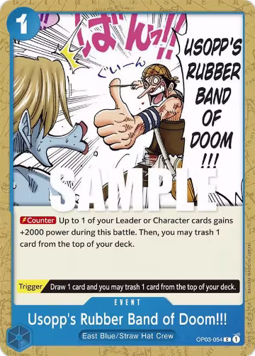 Usopp's Rubber Band of Doom!!! (OP03-054), Pillars of Strength — One Piece card price