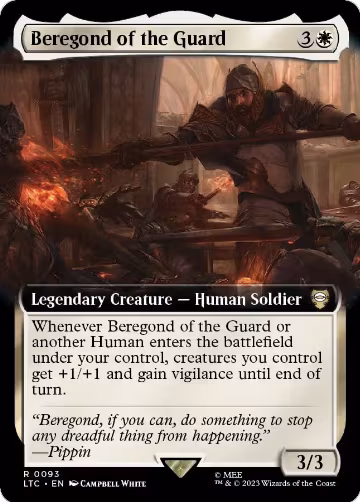 Beregond of the Guard (Extended Art) (93), Commander: The Lord of the Rings: Tales of Middle-earth — Magic card price