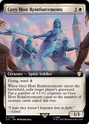 Grey Host Reinforcements (Extended Art) (98), Commander: The Lord of the Rings: Tales of Middle-earth — Magic card price