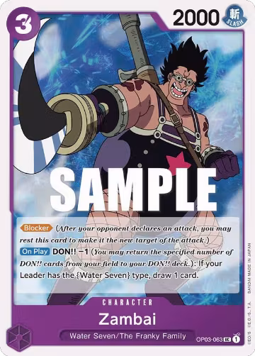 Zambai (OP03-063), Pillars of Strength — One Piece card price