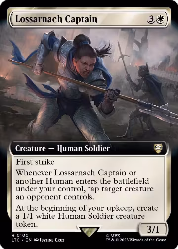Lossarnach Captain (Extended Art) (100), Commander: The Lord of the Rings: Tales of Middle-earth — Magic card price