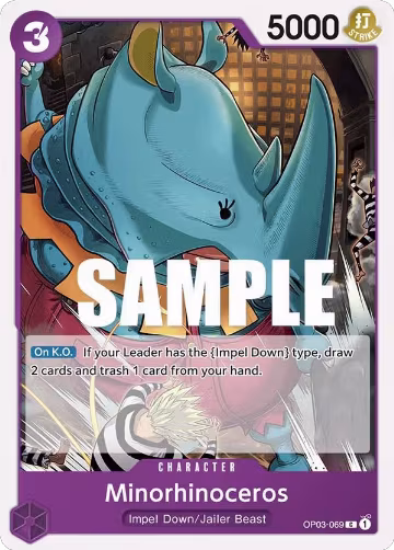 Minorhinoceros (OP03-069), Pillars of Strength — One Piece card price