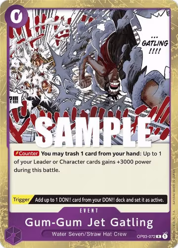 Gum-Gum Jet Gatling (OP03-072), Pillars of Strength — One Piece card price