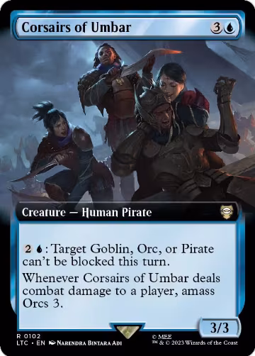Corsairs of Umbar (Extended Art) (102), Commander: The Lord of the Rings: Tales of Middle-earth — Magic card price