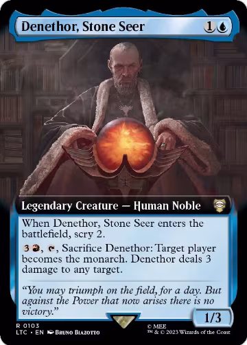 Denethor, Stone Seer (Extended Art) (103), Commander: The Lord of the Rings: Tales of Middle-earth — Magic card price