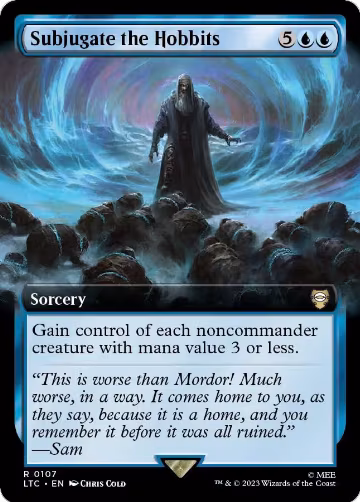 Subjugate the Hobbits (Extended Art) (107), Commander: The Lord of the Rings: Tales of Middle-earth — Magic card price