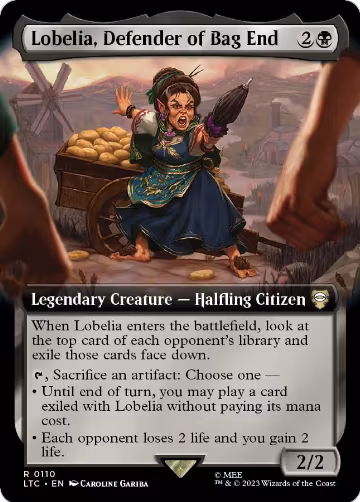 Lobelia, Defender of Bag End (Extended Art) (110), Commander: The Lord of the Rings: Tales of Middle-earth — Magic card price