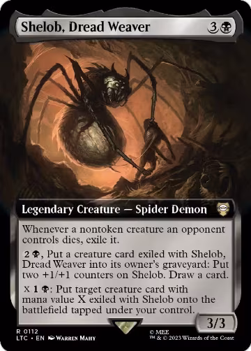 Shelob, Dread Weaver (Extended Art) (112), Commander: The Lord of the Rings: Tales of Middle-earth — Magic card price