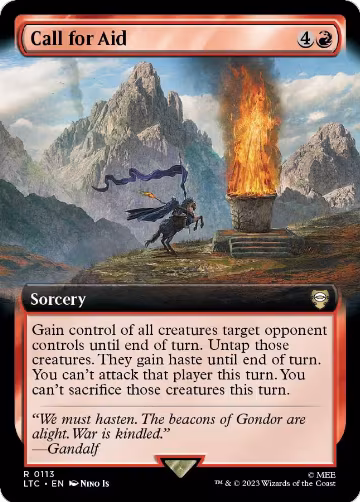 Call for Aid (Extended Art) (113), Commander: The Lord of the Rings: Tales of Middle-earth — Magic card price