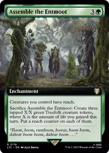Assemble the Entmoot (Extended Art) (119), Commander: The Lord of the Rings: Tales of Middle-earth — Magic card price