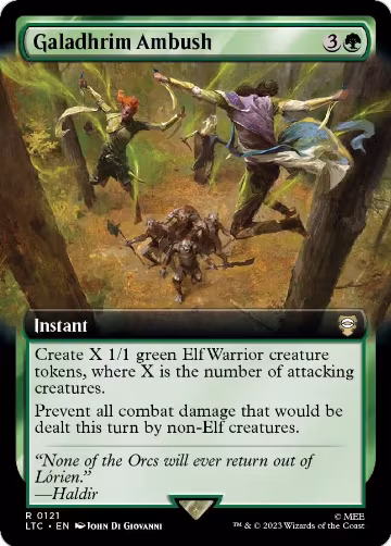 Galadhrim Ambush (Extended Art) (121), Commander: The Lord of the Rings: Tales of Middle-earth — Magic card price