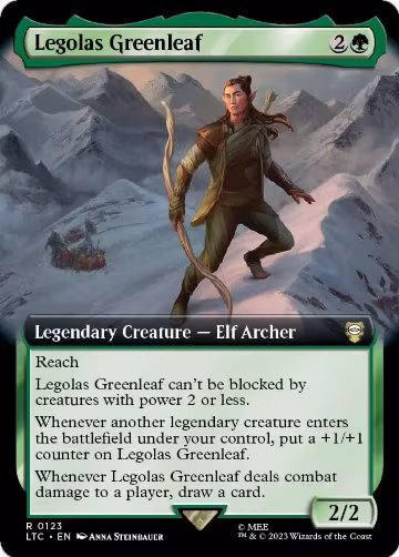 Legolas Greenleaf (Extended Art) (123), Commander: The Lord of the Rings: Tales of Middle-earth — Magic card price