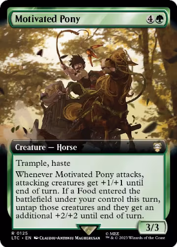 Motivated Pony (Extended Art) (125), Commander: The Lord of the Rings: Tales of Middle-earth — Magic card price