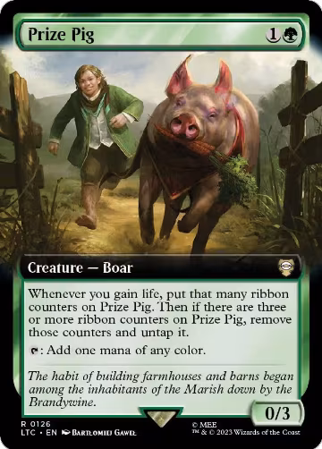 Prize Pig (Extended Art) (126), Commander: The Lord of the Rings: Tales of Middle-earth — Magic card price