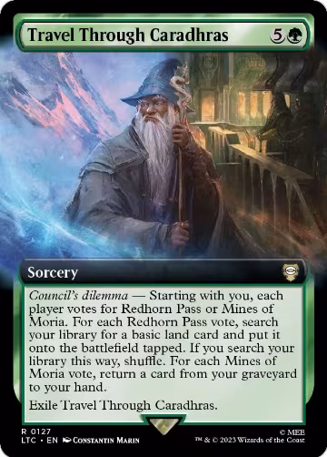 Travel Through Caradhras (Extended Art) (127), Commander: The Lord of the Rings: Tales of Middle-earth — Magic card price