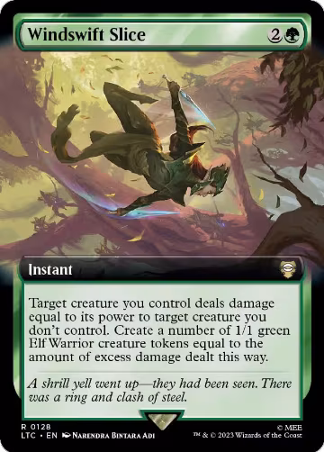 Windswift Slice (Extended Art) (128), Commander: The Lord of the Rings: Tales of Middle-earth — Magic card price