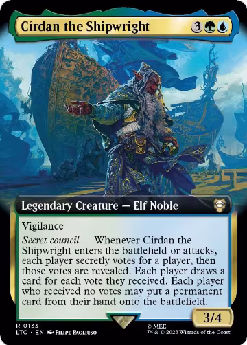 Cirdan the Shipwright (Extended Art) (133), Commander: The Lord of the Rings: Tales of Middle-earth — Magic card price