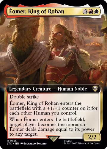 Eomer, King of Rohan (Extended Art) (135), Commander: The Lord of the Rings: Tales of Middle-earth — Magic card price