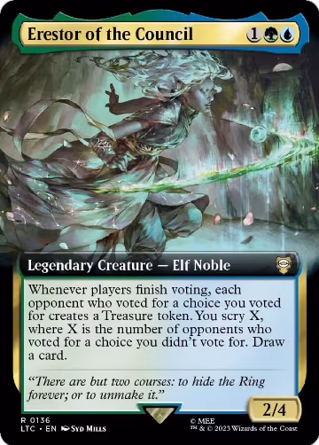 Erestor of the Council (Extended Art) (136), Commander: The Lord of the Rings: Tales of Middle-earth — Magic card price