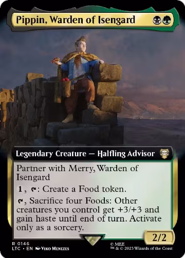 Pippin, Warden of Isengard (Extended Art) (146), Commander: The Lord of the Rings: Tales of Middle-earth — Magic card price