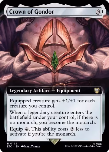 Crown of Gondor (Extended Art) (155), Commander: The Lord of the Rings: Tales of Middle-earth — Magic card price