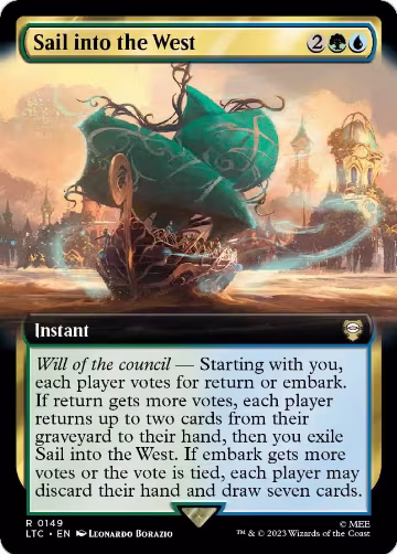 Sail into the West (Extended Art) (149), Commander: The Lord of the Rings: Tales of Middle-earth — Magic card price