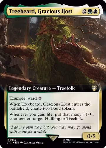 Treebeard, Gracious Host (Extended Art) (153), Commander: The Lord of the Rings: Tales of Middle-earth — Magic card price