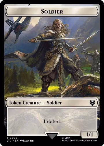 Soldier // Food (0010) Double-Sided Token (5 // 10), Commander: The Lord of the Rings: Tales of Middle-earth — Magic card price