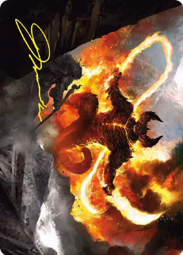 The Balrog, Flame of Udun Art Card (Gold-Stamped Signature) (36), Art Series: Universes Beyond: The Lord of the Rings: Tales of Middle-earth — Magic card price