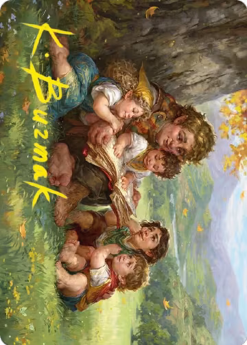 Samwise Gamgee Art Card (19/81) (Gold-Stamped Signature) (19), Art Series: Universes Beyond: The Lord of the Rings: Tales of Middle-earth — Magic card price