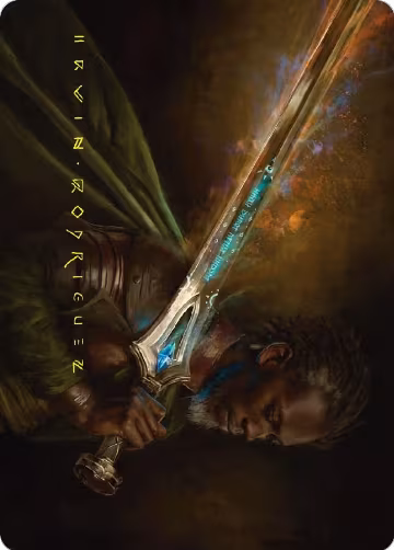Anduril, Flame of the West Art Card (Gold-Stamped Signature) (28), Art Series: Universes Beyond: The Lord of the Rings: Tales of Middle-earth — Magic card price