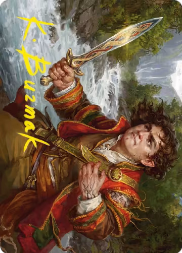 Frodo Baggins Art Card (16/81) (Gold-Stamped Signature) (16), Art Series: Universes Beyond: The Lord of the Rings: Tales of Middle-earth — Magic card price