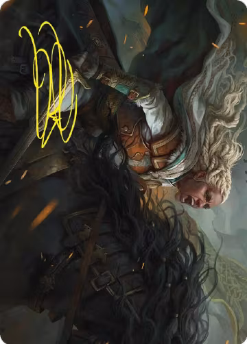 Eowyn, Fearless Knight Art Card (Gold-Stamped Signature) (15), Art Series: Universes Beyond: The Lord of the Rings: Tales of Middle-earth — Magic card price