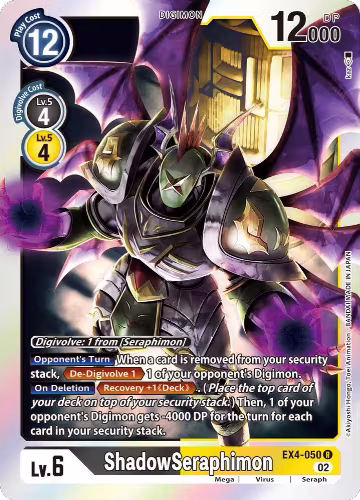 ShadowSeraphimon (EX4-050 R), Alternative Being Booster — Digimon card price