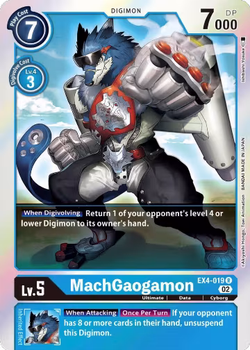 MachGaogamon (EX4-019 R), Alternative Being Booster — Digimon card price