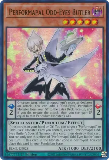 Performapal Odd-Eyes Butler (BLMR-EN028), Battles of Legend: Monstrous Revenge — Yu-Gi-Oh! card price