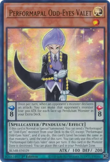 Performapal Odd-Eyes Valet (BLMR-EN029), Battles of Legend: Monstrous Revenge — Yu-Gi-Oh! card price