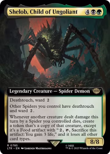 Shelob, Child of Ungoliant (Extended Art) (Surge Foil) (785), Universes Beyond: The Lord of the Rings: Tales of Middle-earth — Magic card price