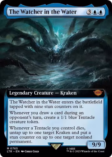 The Watcher in the Water (Extended Art) (Surge Foil) (765), Universes Beyond: The Lord of the Rings: Tales of Middle-earth — Magic card price