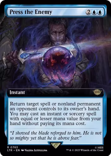 Press the Enemy (Extended Art) (Surge Foil) (763), Universes Beyond: The Lord of the Rings: Tales of Middle-earth — Magic card price