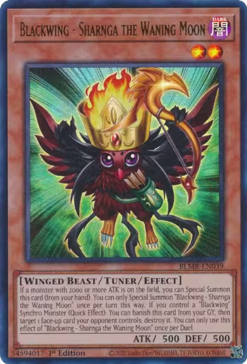 Blackwing - Sharnga the Waning Moon (BLMR-EN039), Battles of Legend: Monstrous Revenge — Yu-Gi-Oh! card price