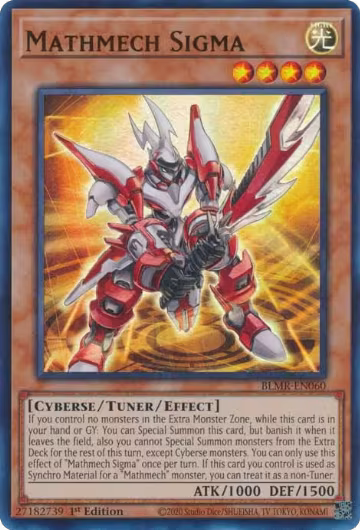 Mathmech Sigma (BLMR-EN060), Battles of Legend: Monstrous Revenge — Yu-Gi-Oh! card price