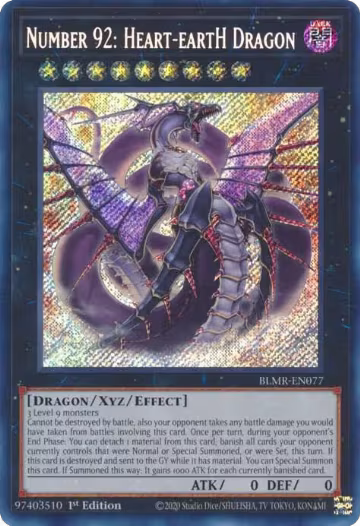 Number 92: Heart-eartH Dragon (BLMR-EN077), Battles of Legend: Monstrous Revenge — Yu-Gi-Oh! card price